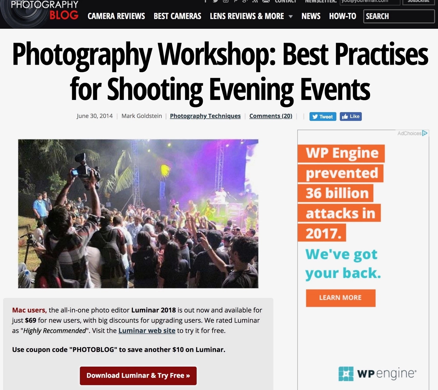 Photography blog eCommerce practice