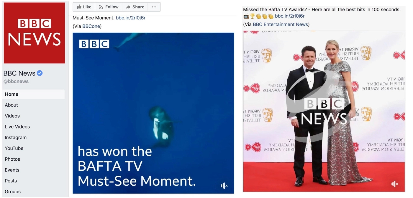 BBC uses logo and subtitles for the better engagement of people with the video format