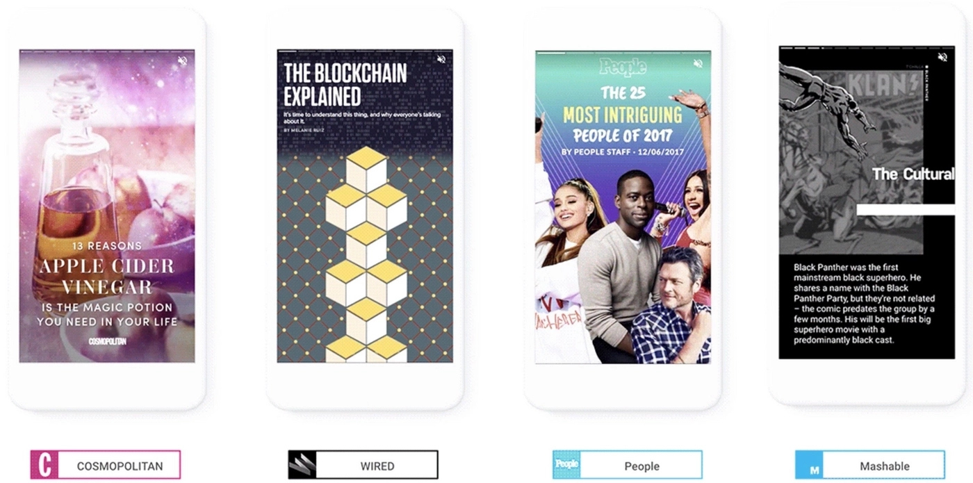 Google AMP stories for mobile gif