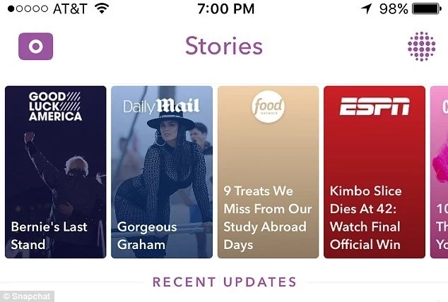 Stories formats for mobile platform example