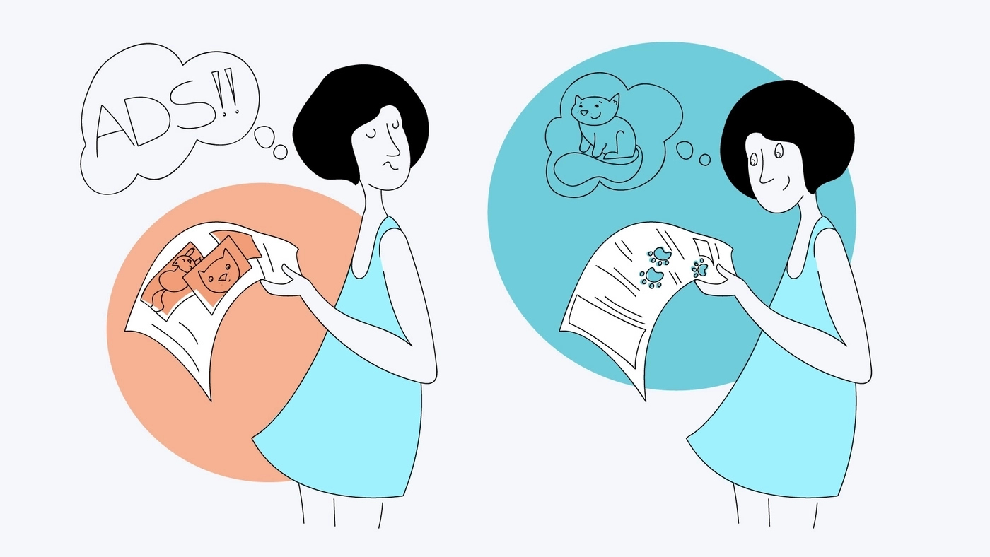 Why people percieve native adversements better